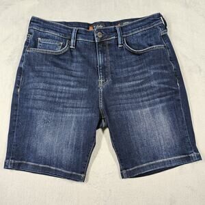 34 Heritage Mens Aruba Shorts Size 34 Denim Dark Wash Stretch Jean Shorts